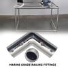 2-Way Pipe Fitting Elbow Marine 110/120/140 Degree Boat Hand Rail Fitting Elbow Pipe Connector 22/25mm with L Shape Hex Key