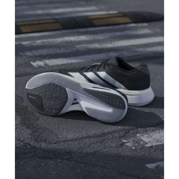 adidas Adizero Boston 13 Siyah Beyaz Gri Erkek Spor Ayakkabı Core-Black Cloud-White Grey-Five JS4938