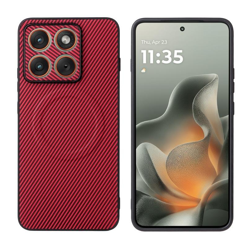 Motorola Moto Edge 70 Max Magnetic Phone Case,Leather Carbon Fiber MagSafe Wireless Charging ShockProof Phone Case Cover for Motorola Moto Edge 70