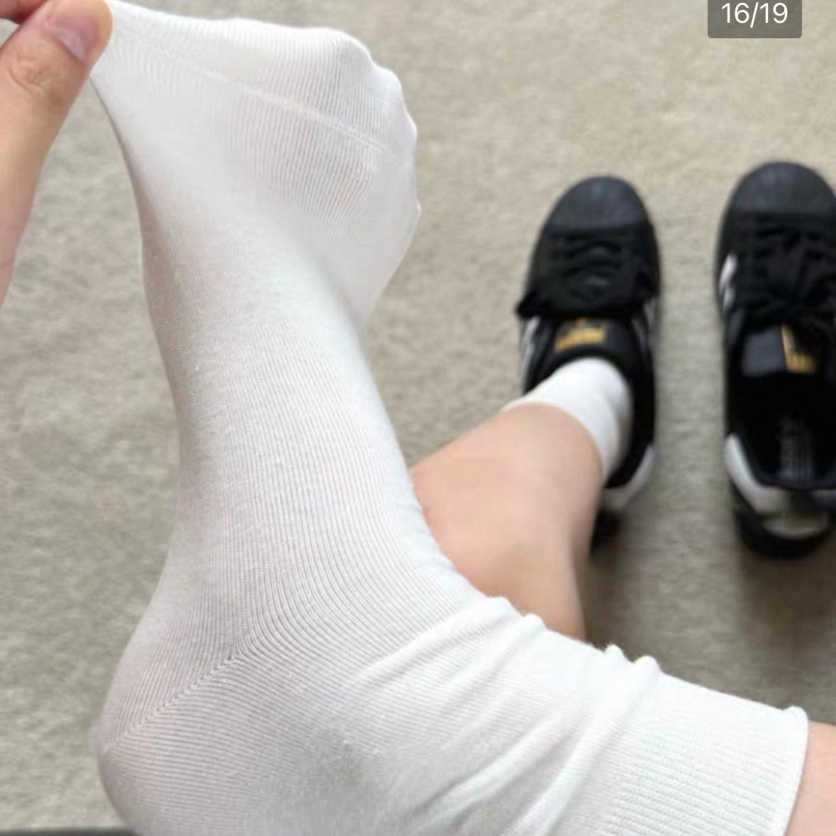 

The Exclusive Color Of Autumn~ A Very High-End Retro Coffee Color~ Socks Boneless Medium Tube Cotton One size білий