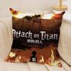 Anime AAttack On TitanS Cushion Cover Silky Short Plush Invisible Zipper Dustproof Sofa Pillow Case for Home Decor