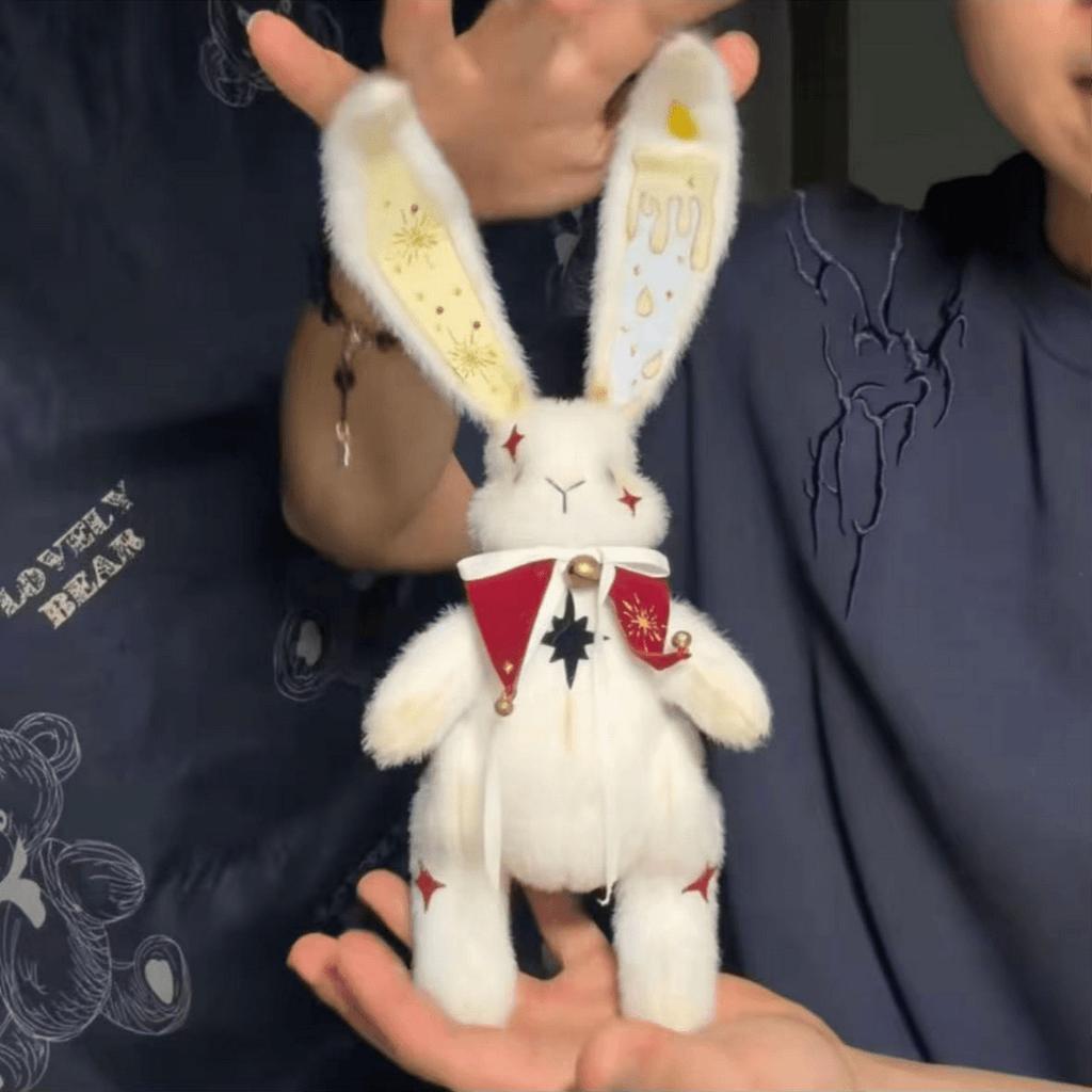 DIY Falling Star Rabbit Plush Keychain Kit Handmade Stuffed Animal Craft Set Creative Gift for Friends