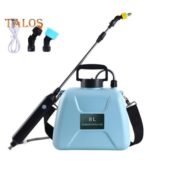 

Электрический садовый опрыскиватель 5 л/8 л, работающий от аккумулятора, с плечевым распылителем и выдвижной штангой, 3 насадки, наплечный ремень, водяной насос, опрыскиватель 8L синий