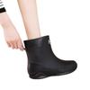 Men's and Women's Rain Boots, Mid-tube Outdoor Motorcycle Tide Waterproof Shoes, Thick-soled Rubber Shoes, Lightweight Overshoes