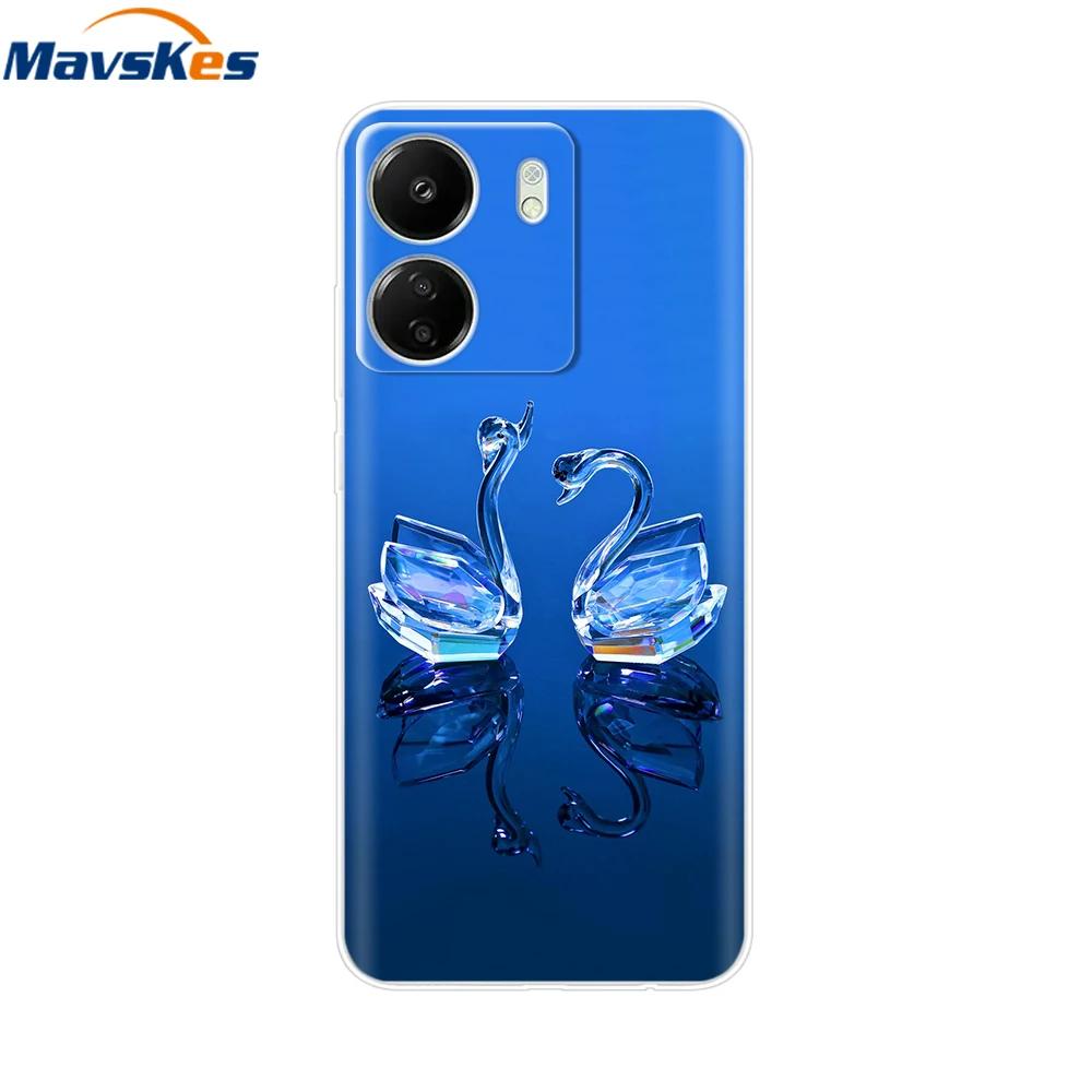 For Xiaomi Poco C65 Cases For Xiaomi Poco C65 Fashion Clear Soft Silicone Phone Cases TPU Fundas for PocoC65 c 65 Coque Bumper