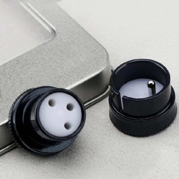 Rhodium Coated Balanced Male Female Connectors Cap for XLR Interfaces Resistant to Dust Humidity and Impact