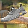 Breathable Mens Shoes Non-slip Rubber Summer Sports Mesh Shoes Outdoor Walking Sports Sneakers Lace-up Casual Trekking Footwear