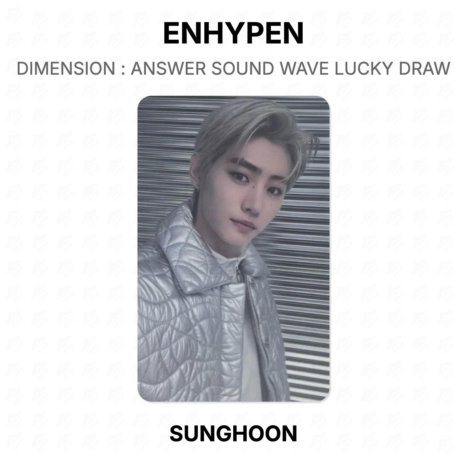 ENHYPEN DIMENSION : ANSWER SOUND WAVE LUCKY DRAW Official Photocard SUNGHOON