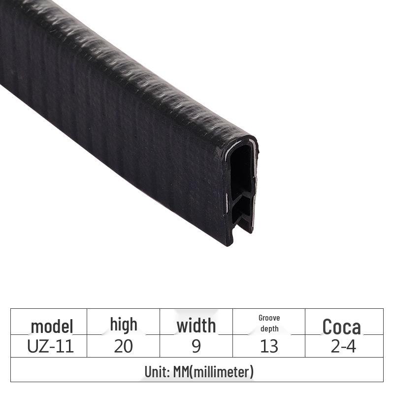 U-Shaped Rubber Edge Protector for Sheet Metal and Glass