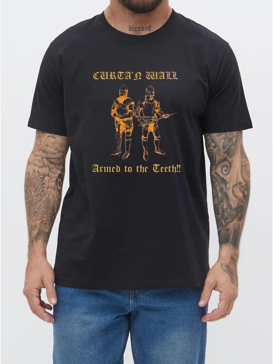 

Black Curta N Wall (Curtain Wall) metal T-shirt 3XL