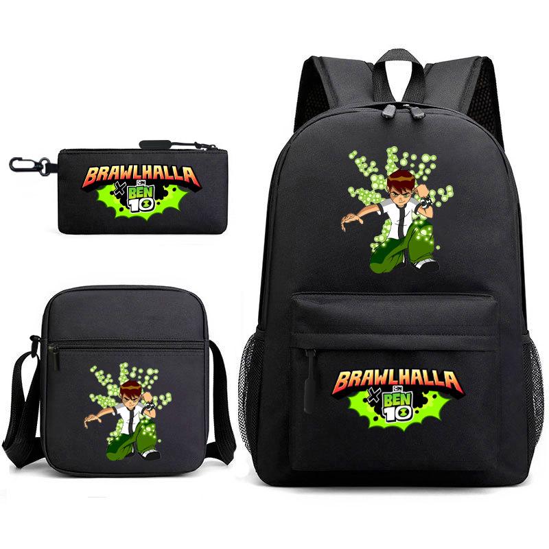 New Hacker Junior Starry Sky School Bag Three-piece Set 10 Heat Transfer Personalized Backpack Leisure Bag