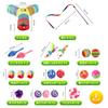 Cat Toy Cat Mouse FISH-BOMB Set Teaser, Tunnel, Ball, (Set E)
