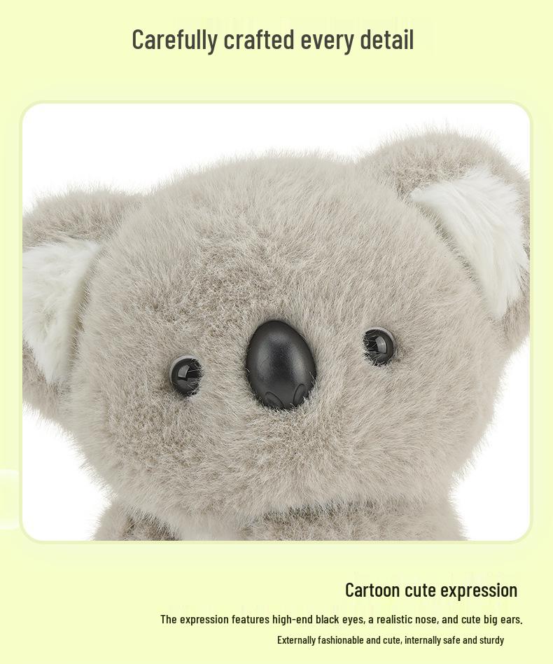 Koala Plush Doll - Cartoon Stuffed Toy for Girls, Birthday Gift & Children's Pillow