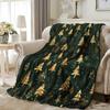 Christmas Elements 1pc, Vintage golden texture, cedar, snowflakes Christmas tree, Christmas, print blanket soft and warm blanket