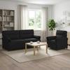Sofa Set 2 Pcs. Black Fabric