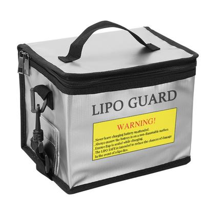 215*145*165mm Lipo Guard Safety Bag Fireproof Waterproof Lithium Battery Safety Handbag Portable Side Hole