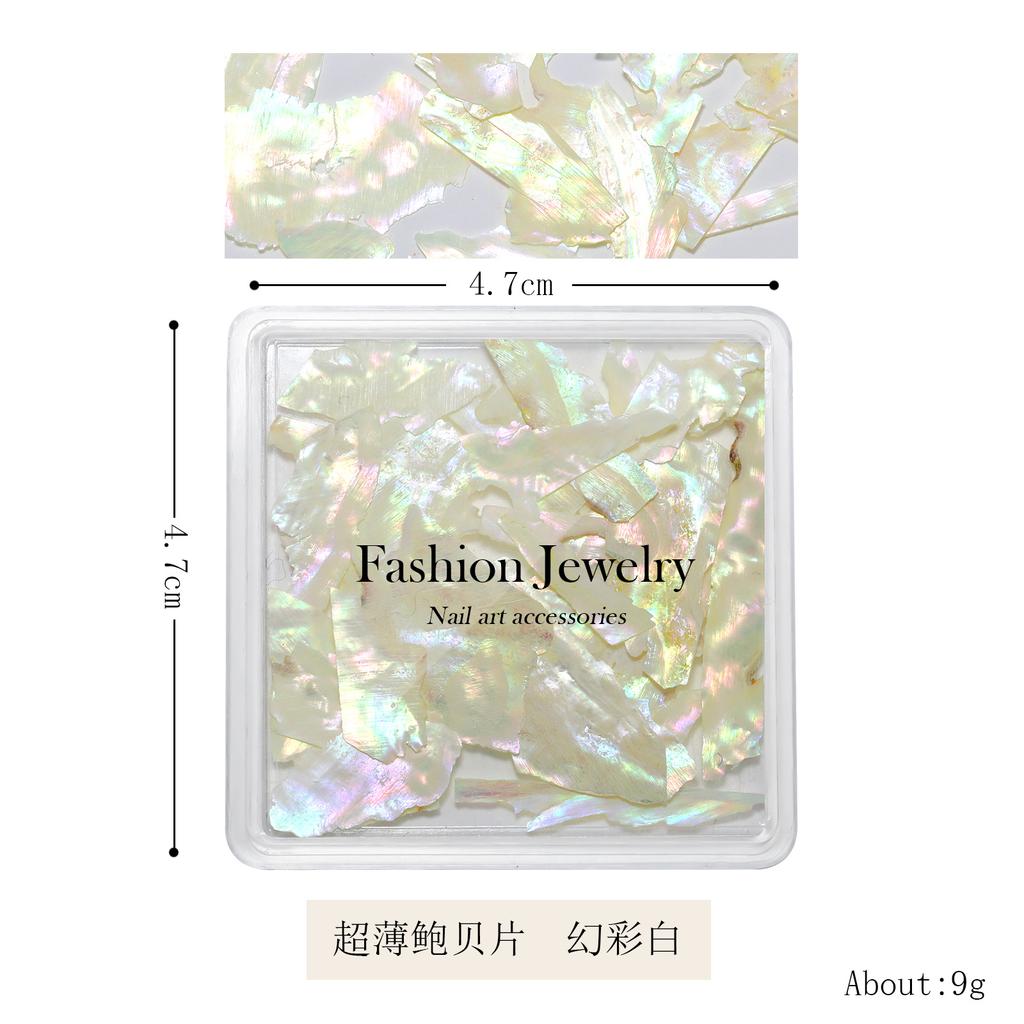 Nail Art Shell Slices Accessories Tools Thin Abalone Mica Slices Shredded Color Aurora Symphony Pearl Shell Slices