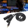Microphone Cable 3.5mm Connector To Dual XLR Male Adapter Interconnect Patch Cord