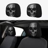 Head Rest Cover 2 Piece Ice Silk Cute Funny Cartoon Car Headrest Covers Seat Protector Accessories For Sedan Truck Suv Vehicle