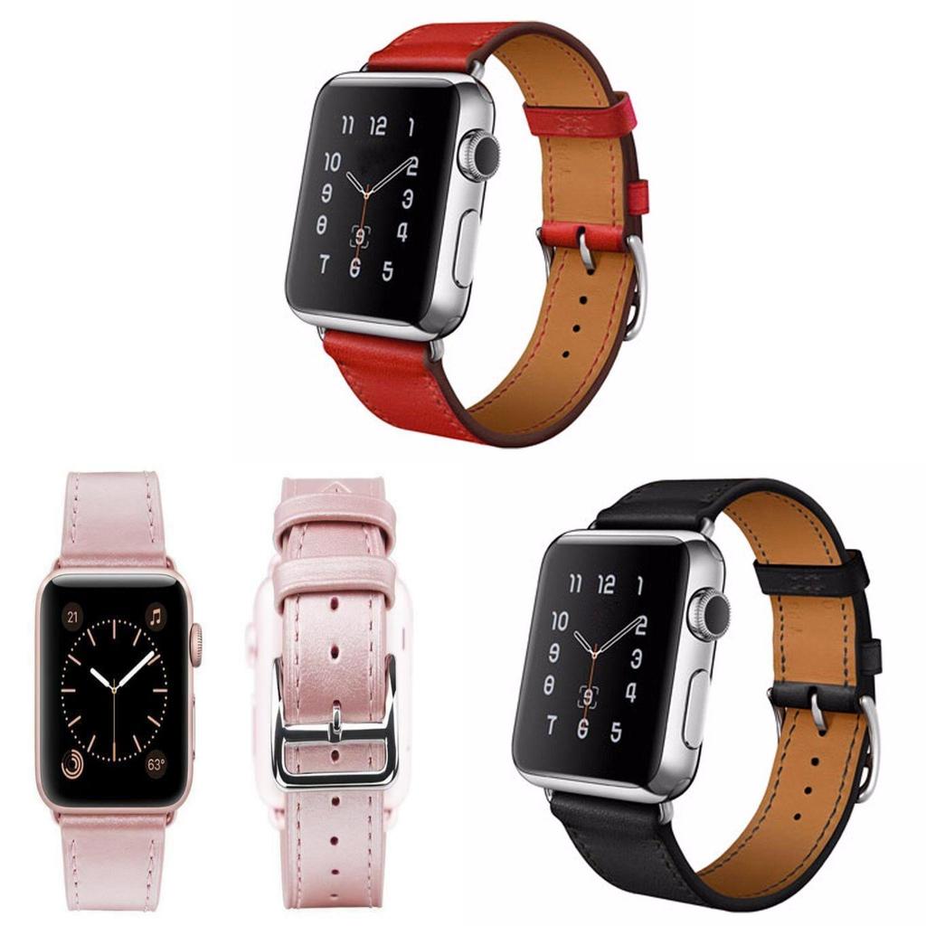 Apple Watch 8 Leather Strap For Single Loop Crosshatch Genuine Leather Band For 38mm And 42mm