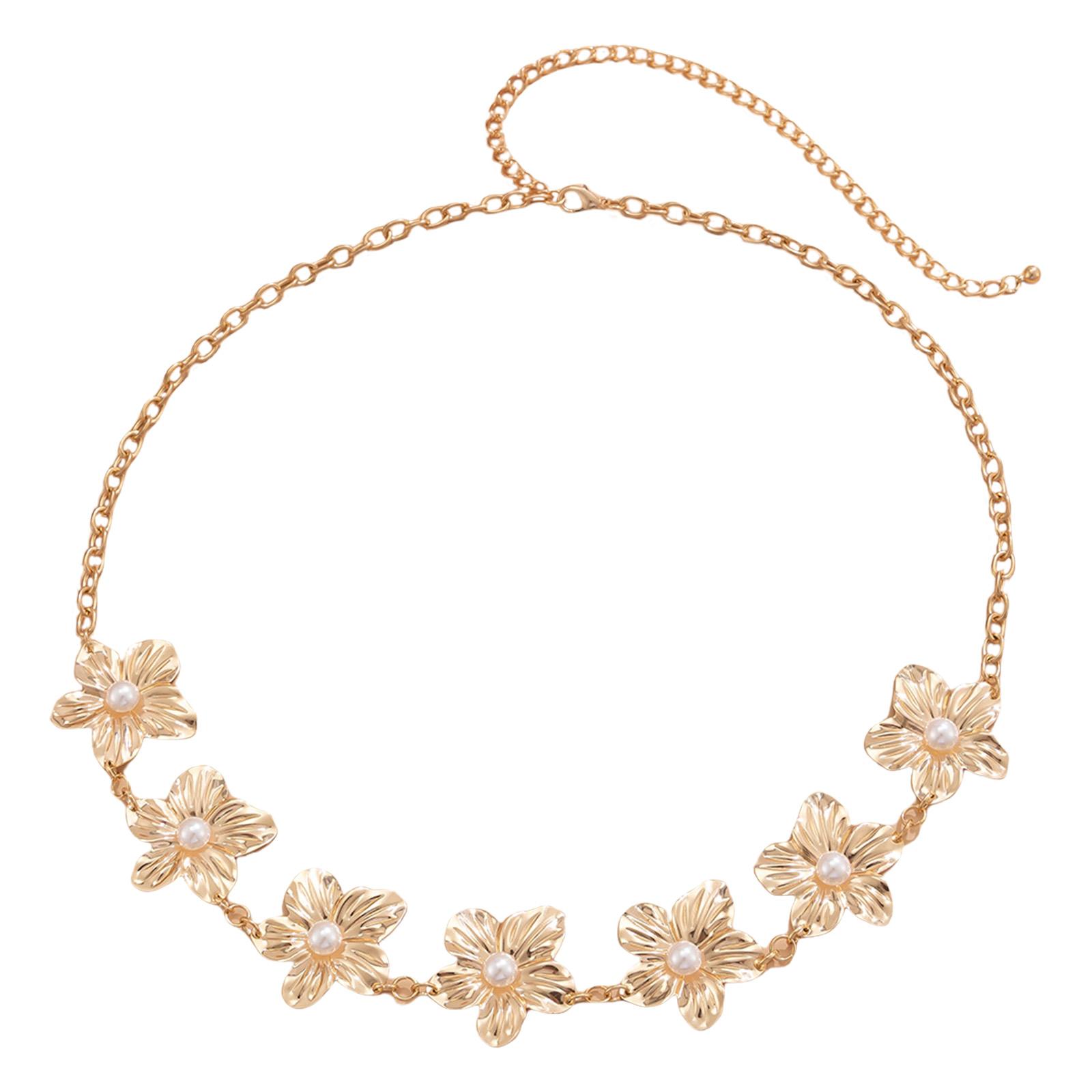 Lustrous Star Fish Waist Chain Adjustable Belly Chain Elegant Body Chain for Swimwear Beach Vacation Lady Waist Ornament 8