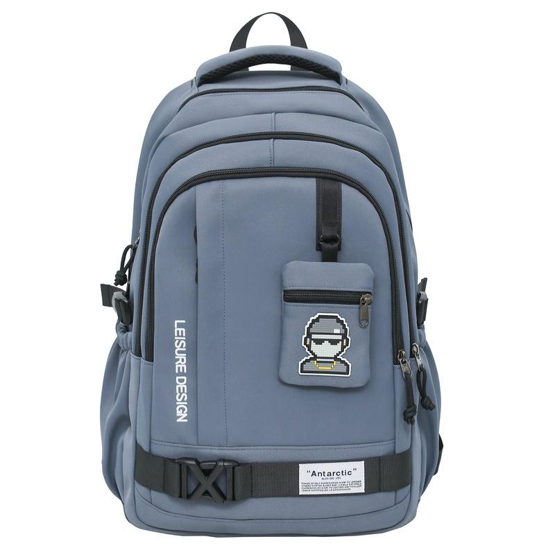 Junior High School Student Schoolbag Men's Large Capacity Lightweight and Durable Backpack with Coin Purse