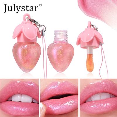 Glitzernde Erdbeer-Lippentönung Feuchtigkeitsspendender Lipgloss Feuchtigkeitsspendendes Gelee-Lippenöl Langanhaltendes Glänzendes Make-up für Frauen Schönheits Pflege