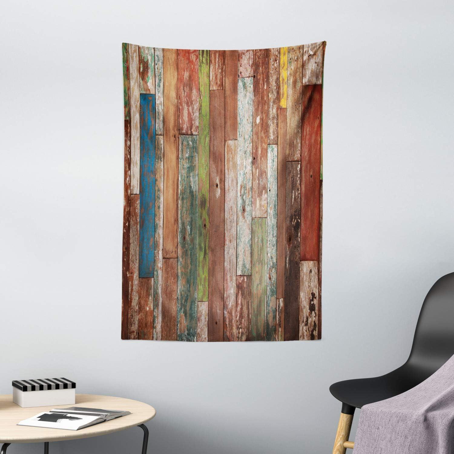 Rustic grunge plank tapestry 75x100 чёрный