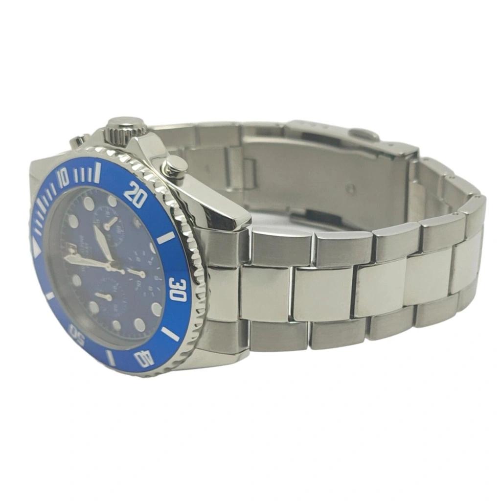 Swiss Alpine Military Master Diver Kronograf Rustfritt Stål Blå Skive Kvarts 7053.9135 100M Herreklokke