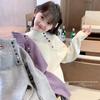 2025 Girls' Korean Style Knitwear: Autumn/Winter Mid-Neck Sweater for Medium & Large Children