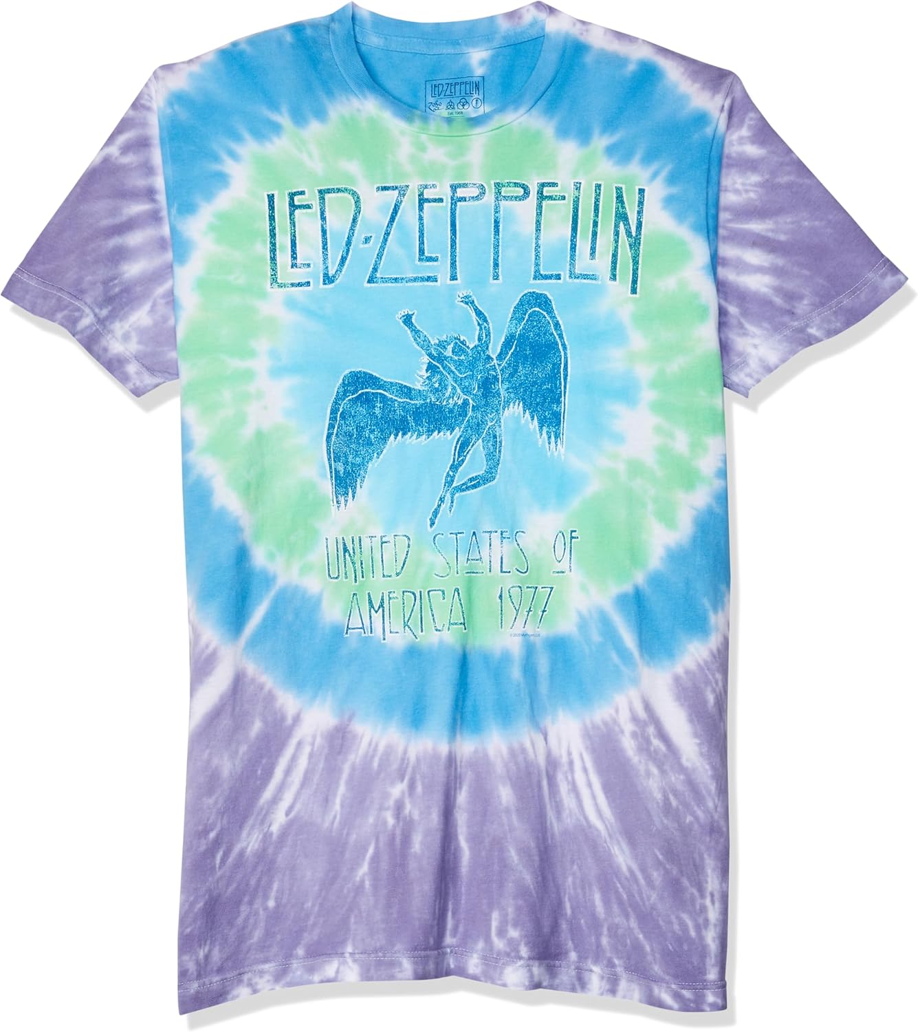 Liquid Blue Unisex Adult Led Zeppelin Ramble on Swan Song Ss Tee Unisex T-Shirt S