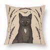 Flower Fox Pillowcase Cushion Animal skull Print Sofa Soft Pillowcase Retro Living Room Bedroom Home Decor Pillowcase