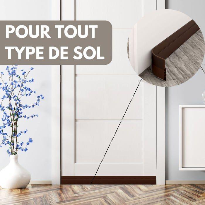Bas de porte isolant - AIMOONSA - Nouveau bas de porte isolant - Silicone - Marron - 100 x 5 cm