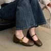 Fashion Elegant Medium Heel Women's Shoes Summer New Fashion Buckle Strap Mary Jane Shoes Comfortable Height Increase Luxury High Heels