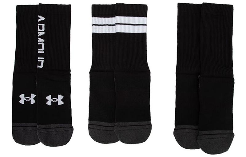 Under Armour Crew Socks Unisex 3 Pack 1379515-002 L