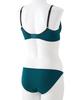 Inner High Side Classic Lace Bra and Shorts [Nissen] Women's Set, Set, Green, H85/LL