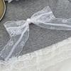2pcs French Imitation Pearls Lace Bows Hair Clip Elegant Hair Accessories For Women Girls Bridal Party Everyday Use