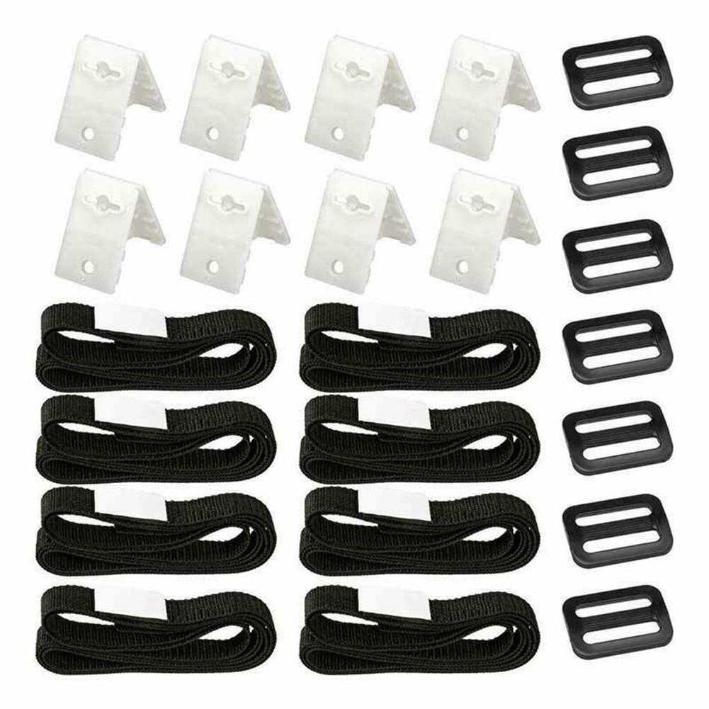 Buckles Pool Cover Roller Straps Nylon Plastic Solar Cover Reel 1 Set 178x2.5cm Accessory Attachment Black White China Mainland