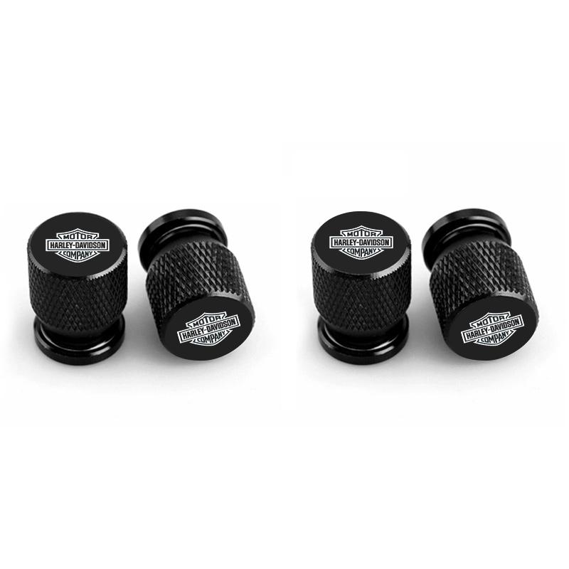 4pcs Metal Motorcycle Tire Valve Cap Car Tyre Air Stems Cover For Harley Davidson 86-92 FXRT/86-90 FLST/88-17 FLSTC/94-17 FLHR
