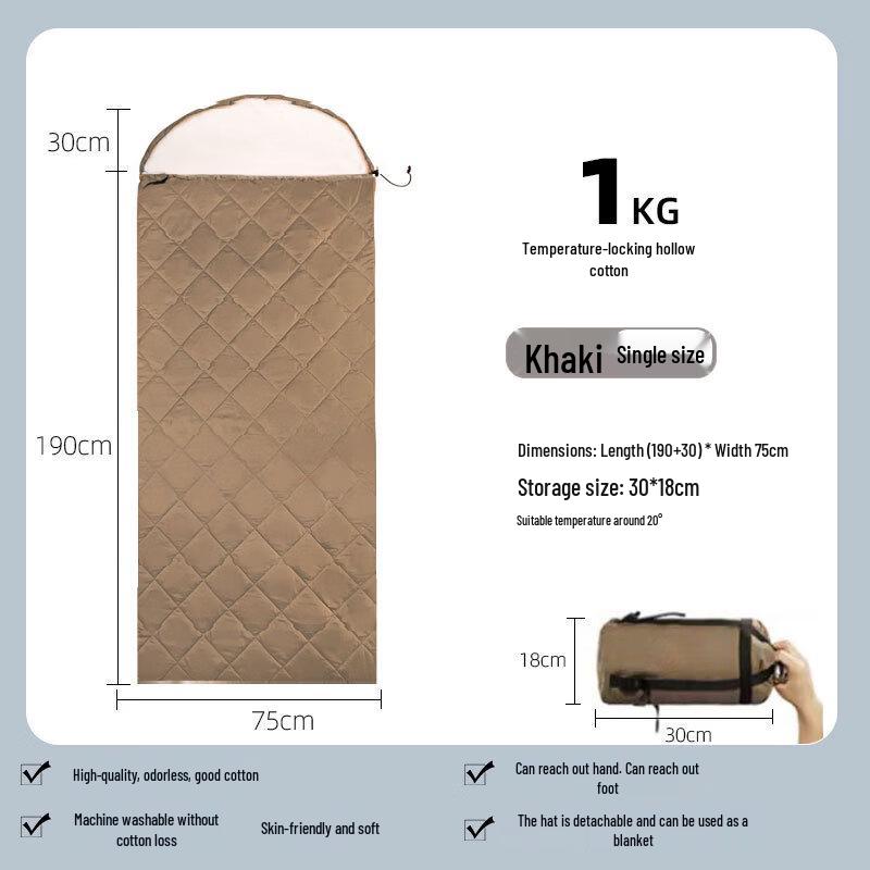 Lishin Outdoor Ultralight Hooded Sleeping Bag