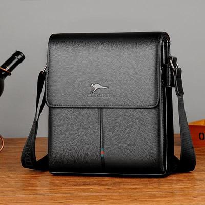 Nuova borsa a tracolla e messenger verticale in vera pelle da uomo