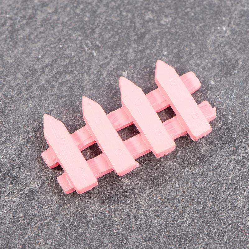 

Микроландшафтный горшечный суккулентный горшок деревянный безделушка красочный забор забор ручной работы DIY материалы 5pcs розовый