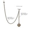 TREEWETO Zakhorlogeketting Albertketting met 2 Haken en Kompas Hanger Heren