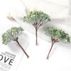 6pcs Artificial Plants Plastic Brooch Scrapbook Wedding Decorative Flowers Wreaths Diy Gifts Box Christmas Decorations for Home