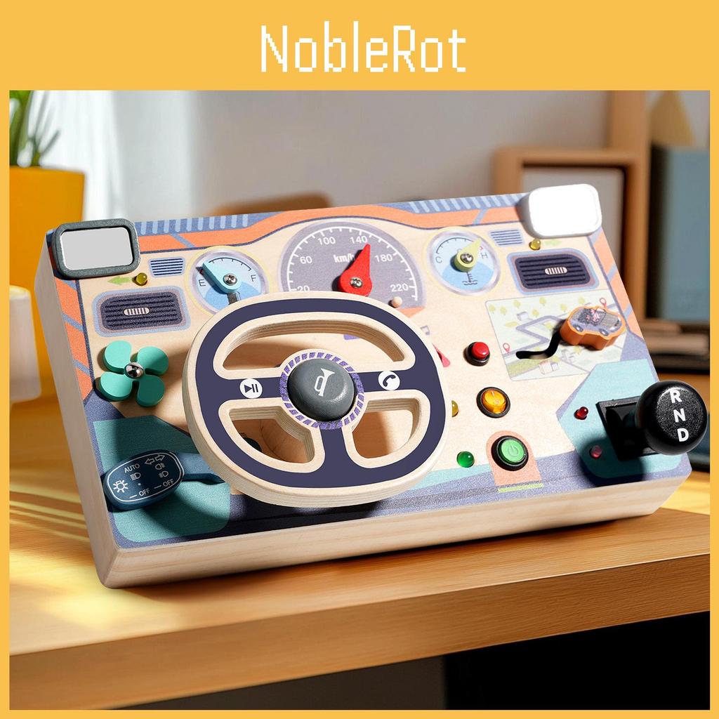 Beschäftigungsbrett Spielzeug für Kinder mit Holzlenkrad Lern-Spielset für die Früherziehung