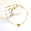 Jewelry three-dimensional heart-shaped bracelet niche design versatile love jewelry electroplated 18K stainless steel bracelet