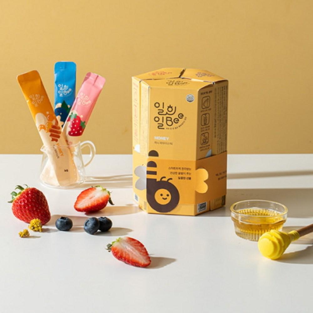 Domestic Honey Powder Sticks 3 Types (Honey, Blueberry, Strawberry) 4g 30 pcs 1 pcs 40g
