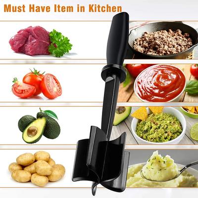 1pc Hachoir à Viande Hachoir à Hamburger Ustensile, Professionnel Résistant à la Chaleur Nylon Écraseur et Hachoir Outils de Cuisine pour Viande