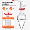 Lab Distillation Kit, 3.3 Boro Lab Glassware Distillation Kit with 24, 40 Joint, 1000ml Essential Oil Distillation Apparatus Kit, 32 pcs Set of