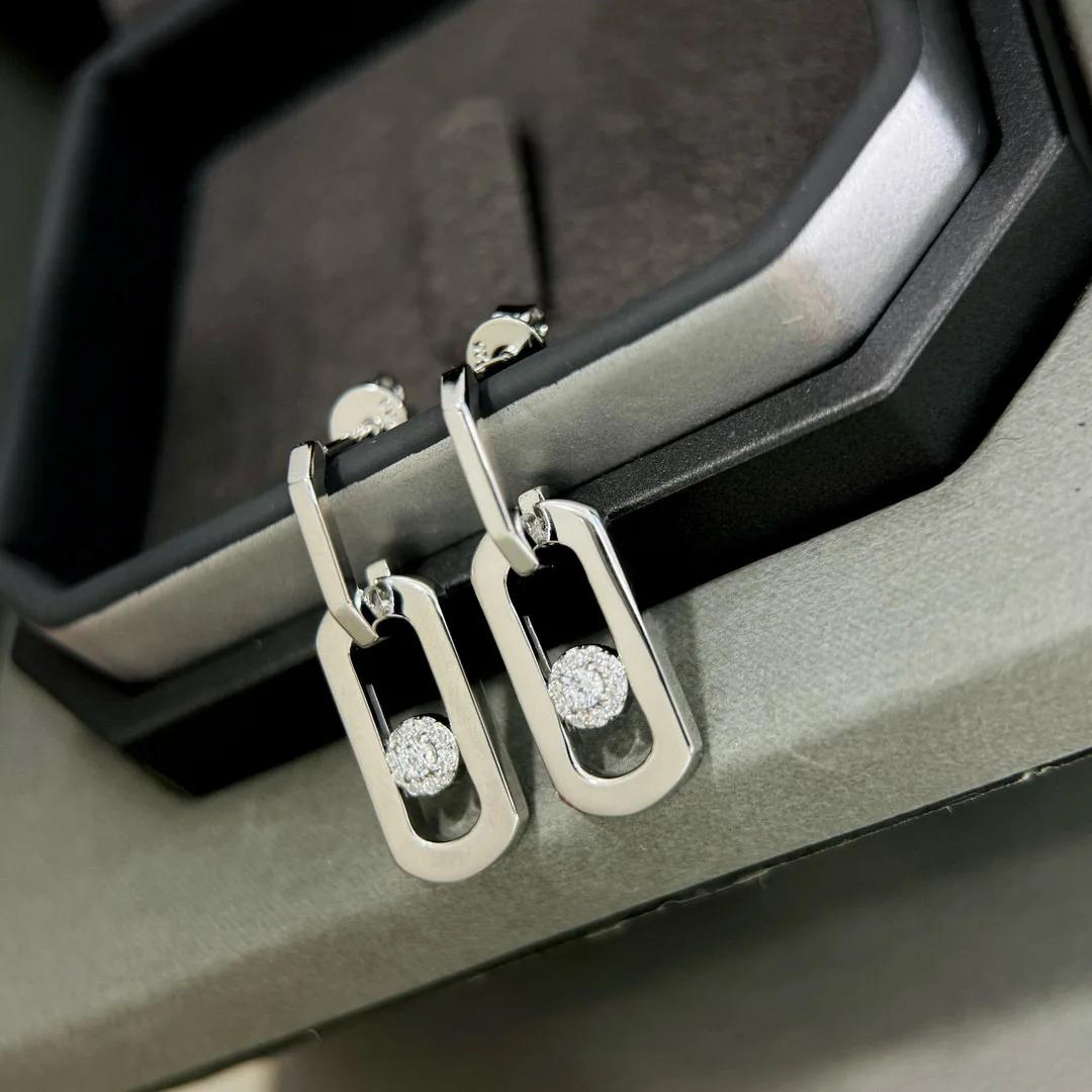 

Musla Горячая Распродажа Винтажные Серьги для Женщин Мода Роскошные Дизайнерские Украшения Движущиеся Алмазы Чистое 925 Стерлинговое Серебро Серьги-Гвоздики